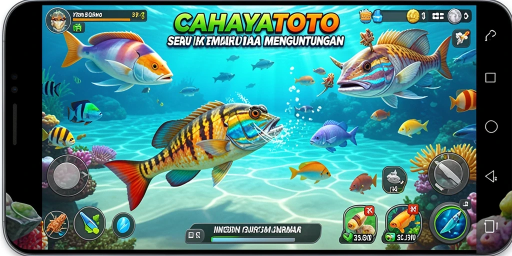 Tampilan permainan Tembak Ikan CAHAYATOTO yang menawan.