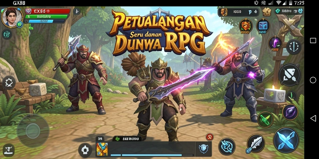 Tampilan gameplay GX88 yang mendebarkan dalam petualangan RPG.
