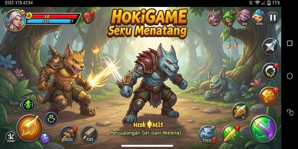 Tampilan gameplay HOKIGAME dalam petualangan yang seru dan menantang.