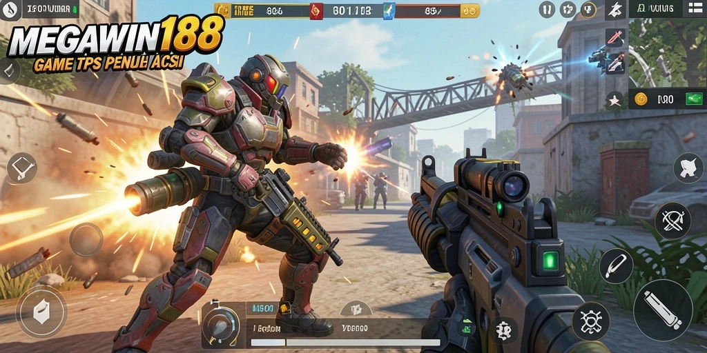 Tangkapan layar gameplay seru MEGAWIN188 dengan aksi TPS yang mendebarkan.