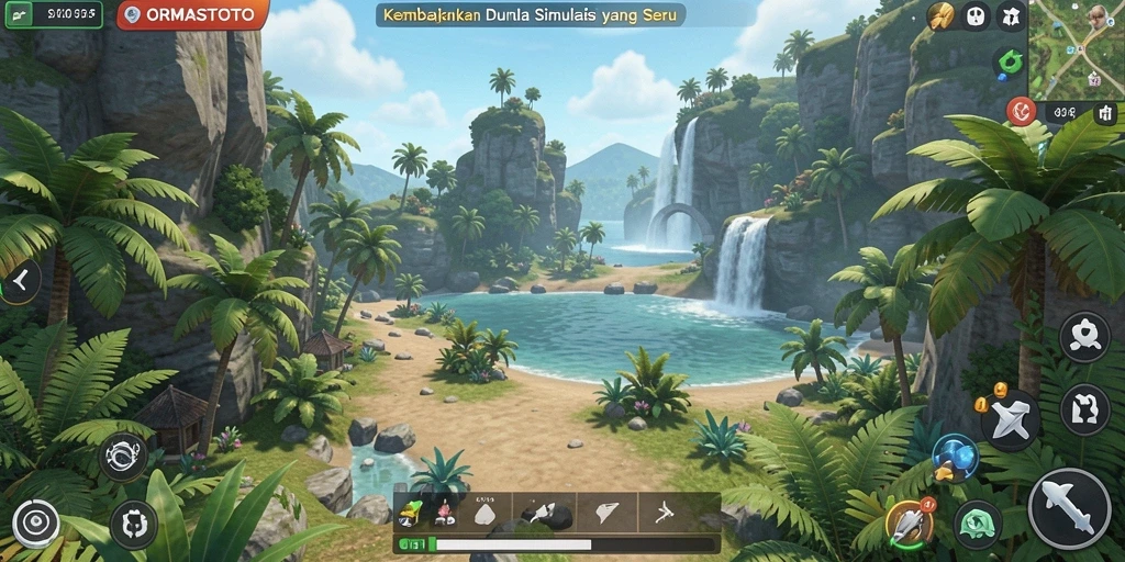 Screenshot ORMASTOTO menampilkan gameplay dinamis dan interaktif.
